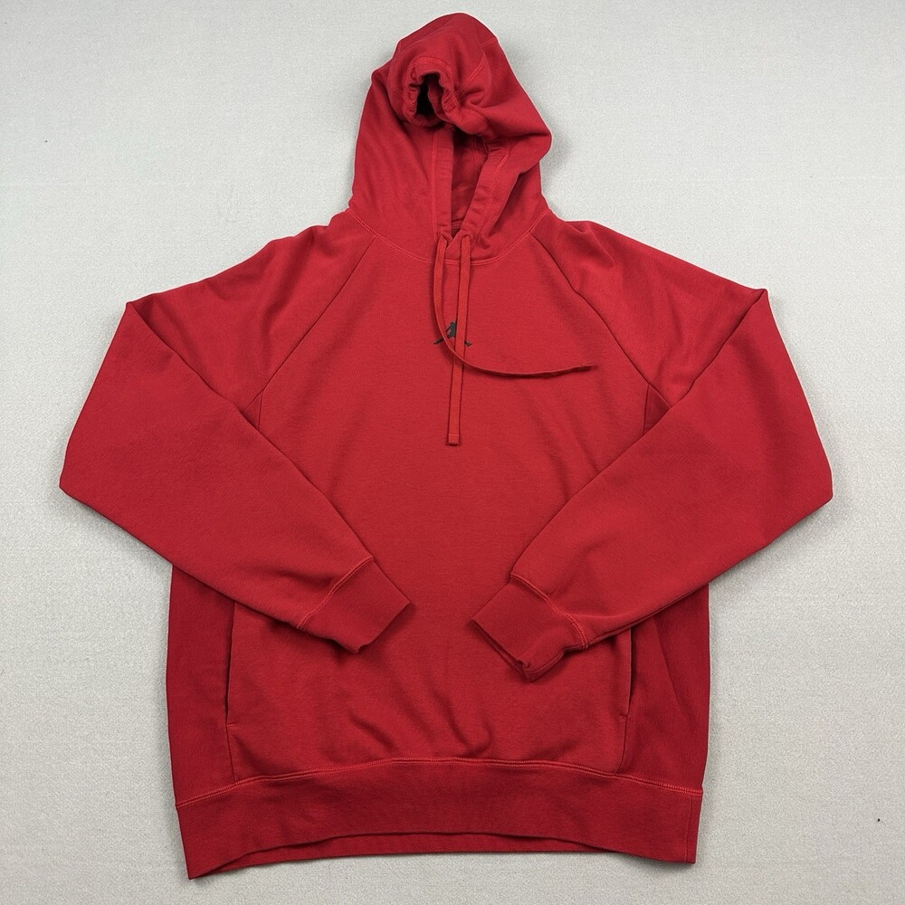 Jordan Hoodie Men Medium Red Solid Sport Crossover Jumpman Sweatshirt Pullover M